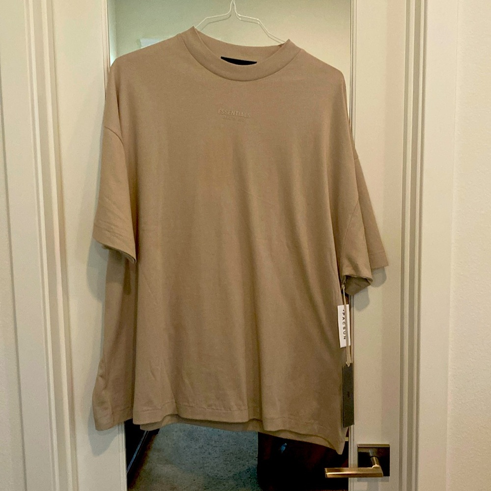Men’s Tan Essentials tee shirt